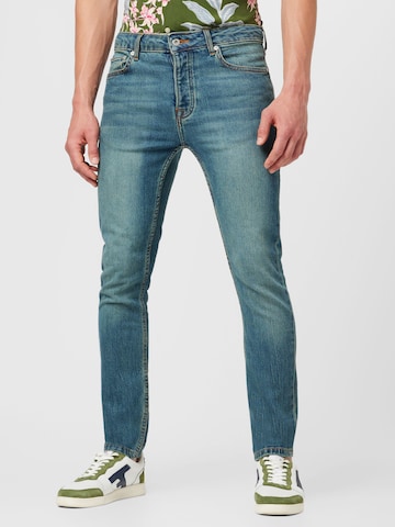 TOPMAN Skinny Kavbojke | modra barva: sprednja stran