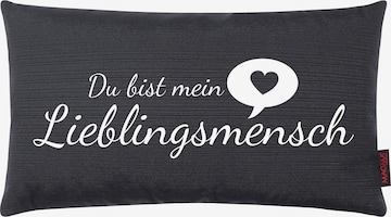 MAGMA Pillow 'Lieblingsmensch' in Grey: front