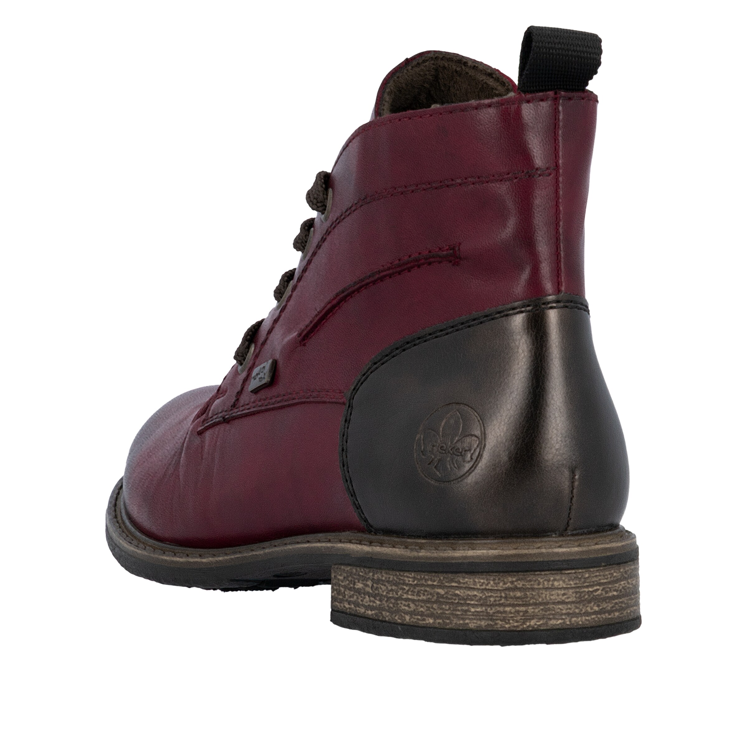 Bottines à lacets Rieker en rouge