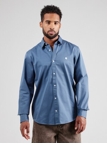 Carhartt WIP - Regular Fit Camisa 'Madison' em azul: frente