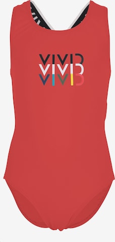 VIVID Ujumistrikoo, värv punane: eest vaates