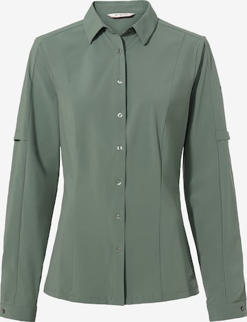 VAUDE Athletic button up shirt 'Farley' in Green: front