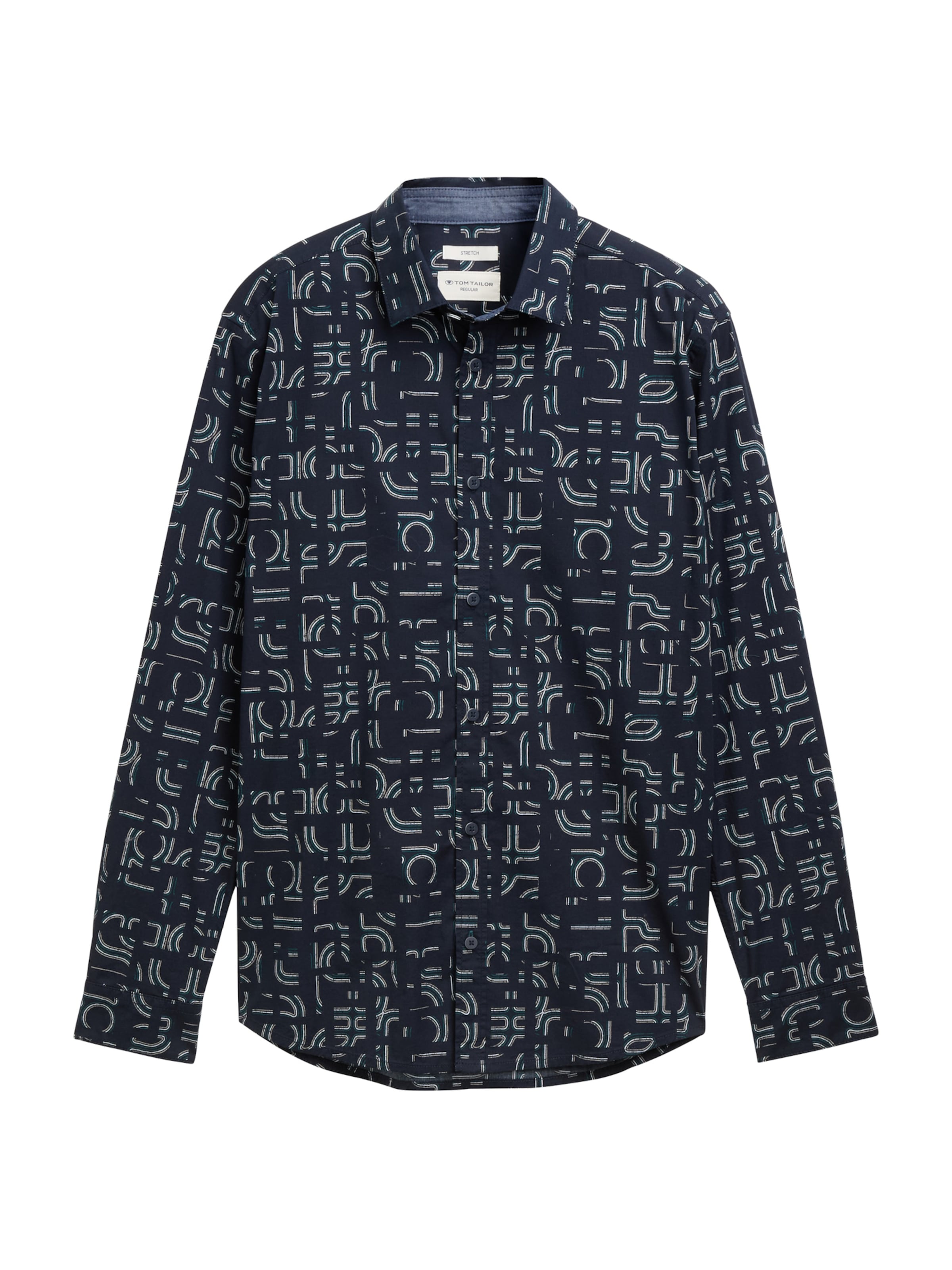 TOM TAILOR Regular fit Πουκάμισο σε μπλε: μπροστά