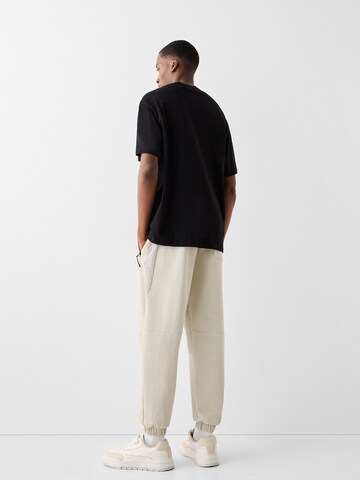 Bershka Zúžený Kalhoty – šedá