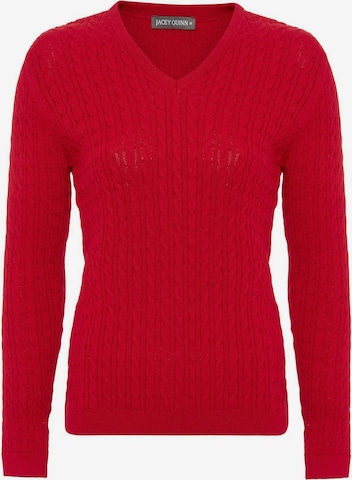 sarkans Jacey Quinn Džemperis: no priekšpuses