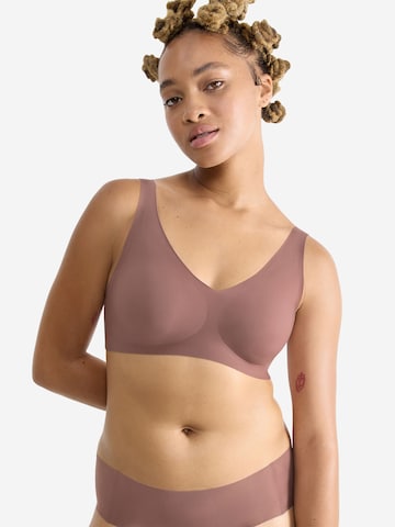 SLOGGI T-shirt Bra ' Blue ZERO Feel 20 ' in Brown: front