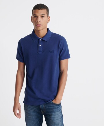 Superdry Tapered Poloshirt in Blau: predná strana