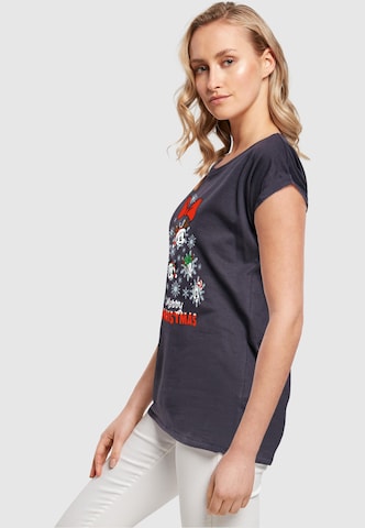 ABSOLUTE CULT Shirt 'Mickey And Friends - Christmas Tree' in Blue