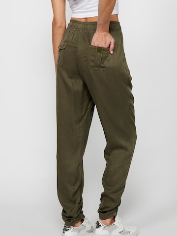 KOROSHI Ohlapna forma Športne hlače | zelena barva