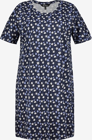 Ulla Popken Kleid in marine / navy / royalblau / weiß, Produktansicht