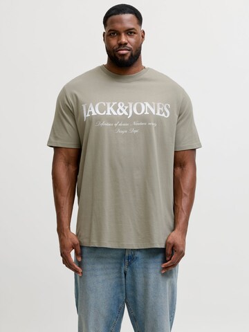 Jack & Jones Plus Shirt 'JJDevin Daytona' in Green: front