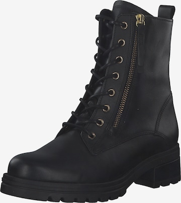 GABOR Lace-Up Ankle Boots 'Rhodos' in Black: front