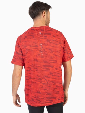 T-Shirt fonctionnel Spyder en rouge