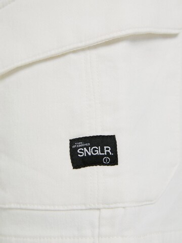 Bershka Regular Cargo Pants in White