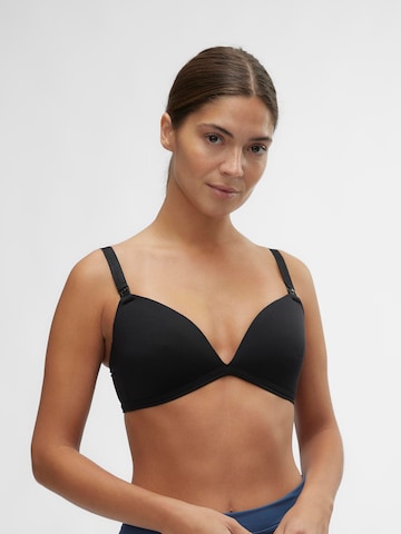 MAMALICIOUS Push-up Nursing Bra in Black: front