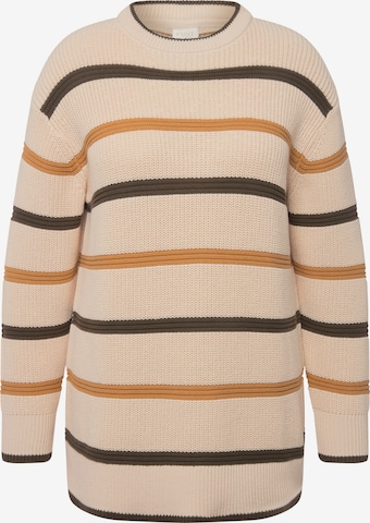 Pull-over Ulla Popken en beige : devant