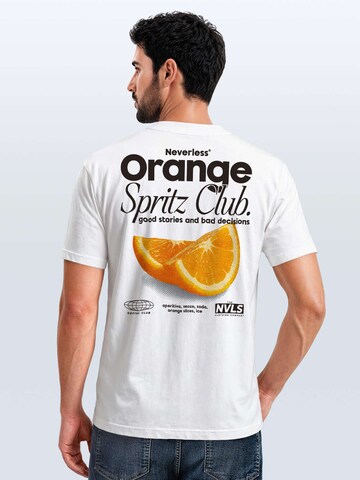 Neverless Shirt 'Orange Spritz' in White