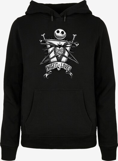 ABSOLUTE CULT Sweatshirt 'Nightmare Before Christmas - Misfits Love' in grau / schwarz / offwhite, Produktansicht