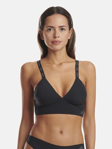 Triangle Soutien-gorge ' LONGLINE BRALETTE ' ADIDAS SPORTSWEAR en noir : devant