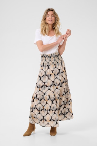 Jupe 'Tiah' Cream en mélange de couleurs