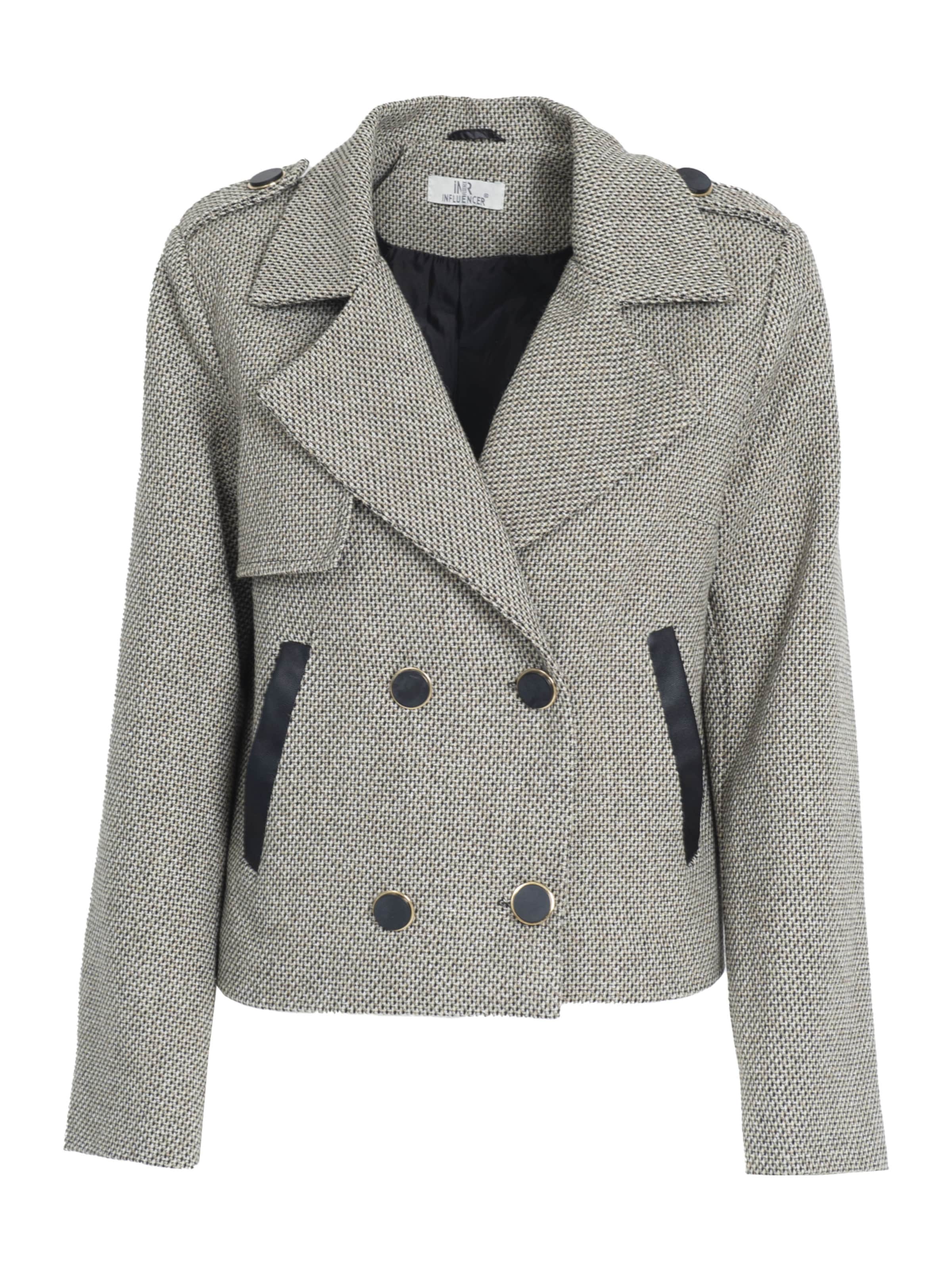 Influencer Blazer in Grau: Vorderseite