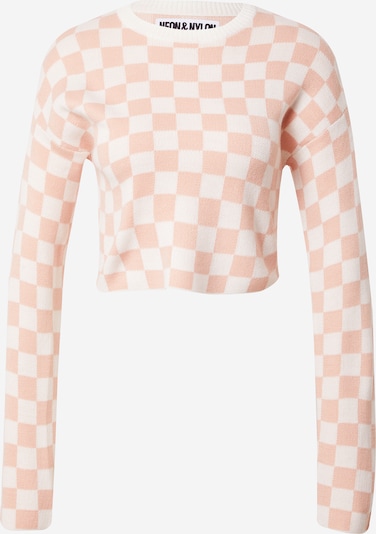 NEON & NYLON Pull-over en rose / blanc, Vue avec produit