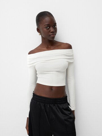 Bershka Shirt in White: front