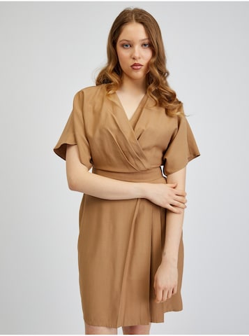 Orsay Dress in Brown: front