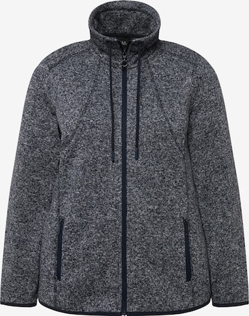 Veste en polaire Ulla Popken en bleu : devant