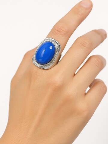 COLLEZIONE ALESSANDRO Ring 'BlueOcean' in Blue: front