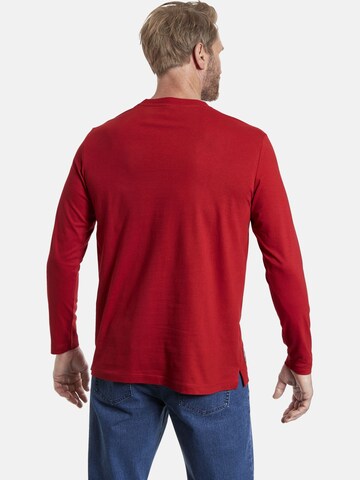 Jan Vanderstorm Langarmshirt ' Nielson ' in Rot