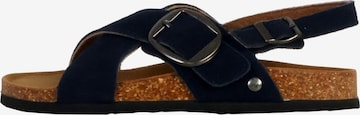 Sandalo di terre de marins in blu: frontale
