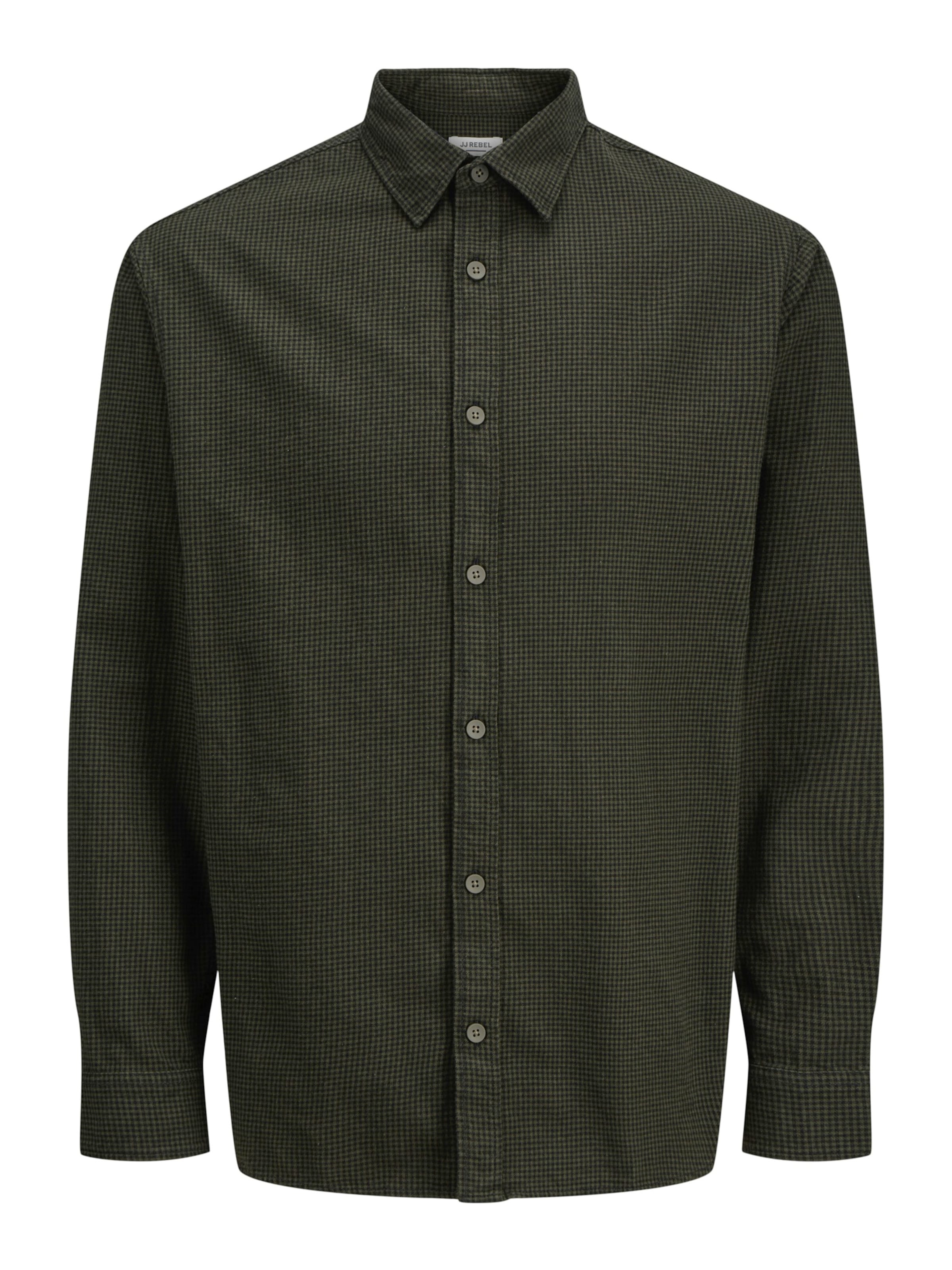 JJ Rebel Klasický střih Košile 'JREBINFINTE' – zelená: přední strana