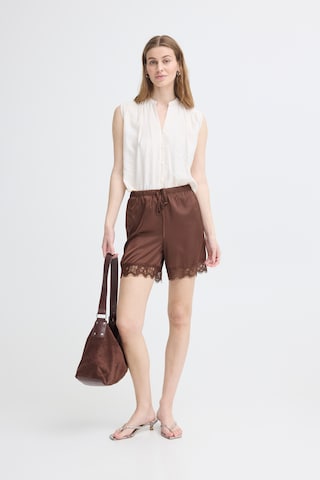 Loosefit Pantalon 'IHFUCHILLA SHO' ICHI en marron