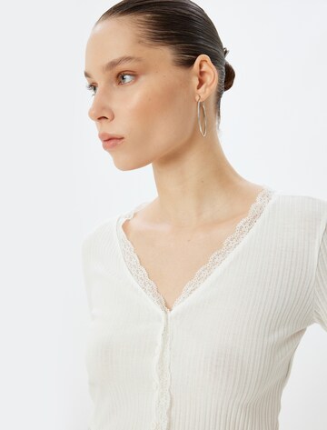 Koton Knit cardigan in White