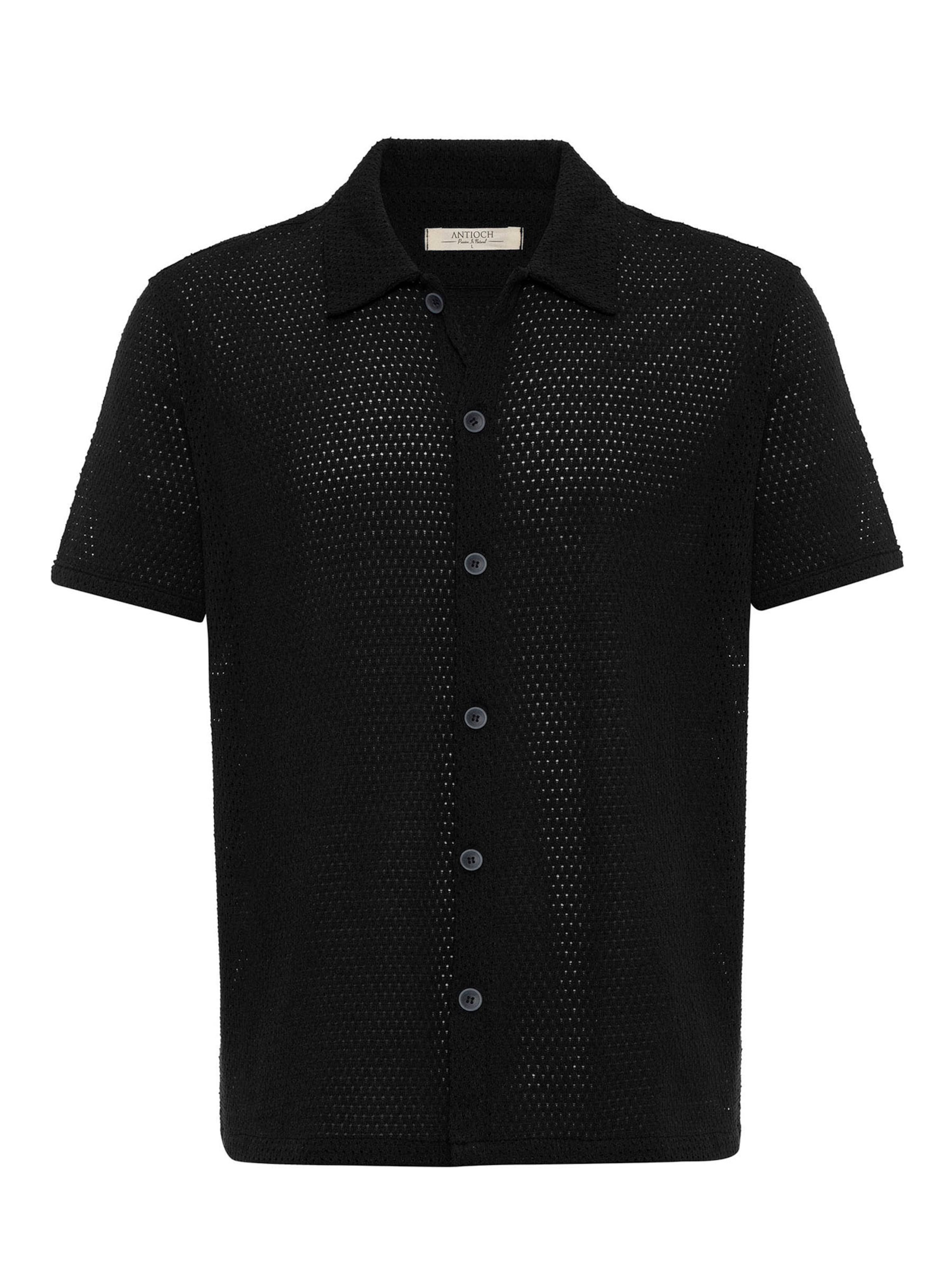 Antioch Классический крой Рубашка в Черный: спереди