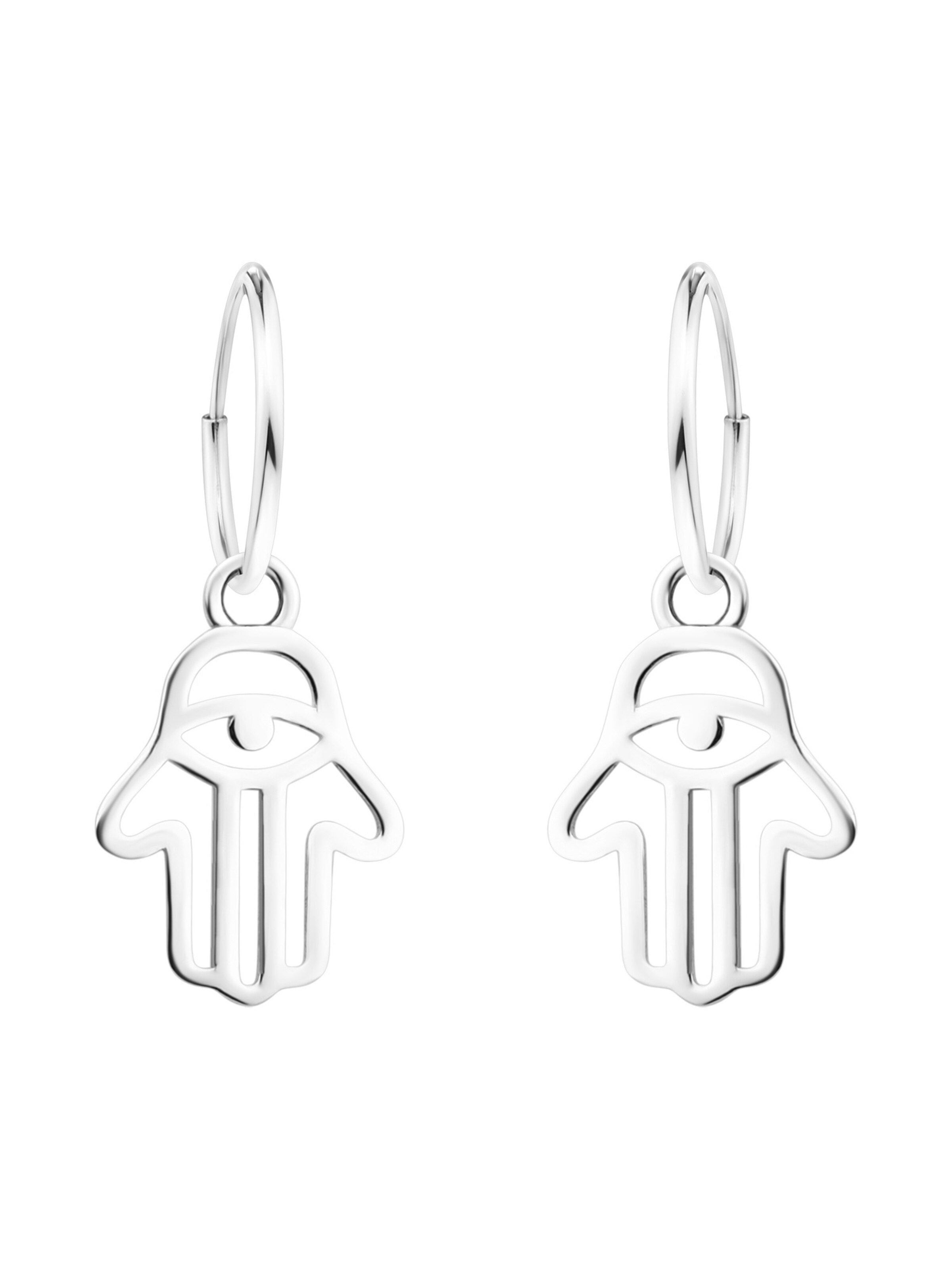 Sofia Milani Ohrringe 'Hand of Fatima'‌‌‌‌‌‌‌‌ in Silber: Vorderseite