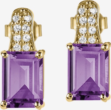 Jacques Lemans Earrings in Purple: front