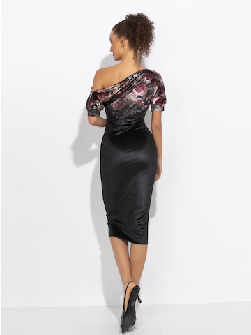 JIORO Dress 'VINTAGE FLOWERS' in Black