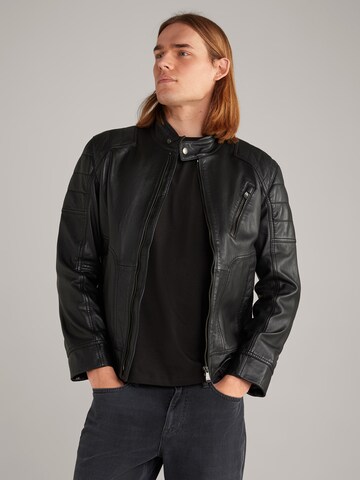 JOOP! Jeans Between-season jacket 'Lima' in Black: front