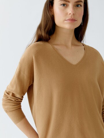 OUI Sweater 'FREYJA' in Brown