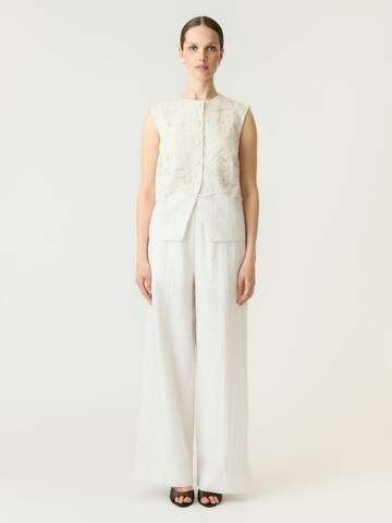 YAS Wide Leg Hose 'YASTama' in Weiß