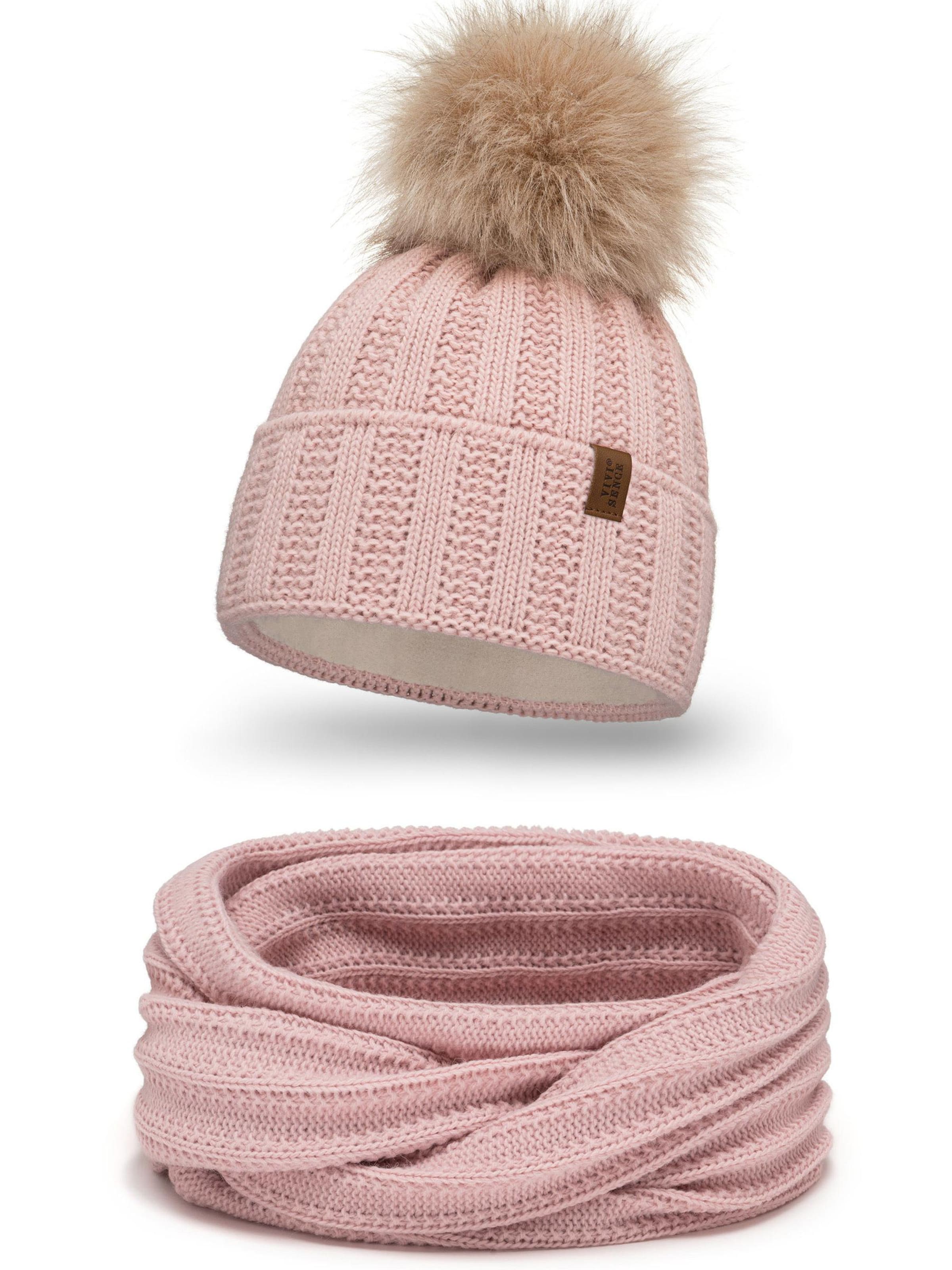 Vivisence Mütze '7019 Set'‌‌‌‌‌‌‌‌‌‌ in Pink: Vorderseite