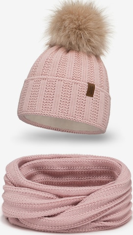 Bonnet '7019 Set' Vivisence en rose : devant