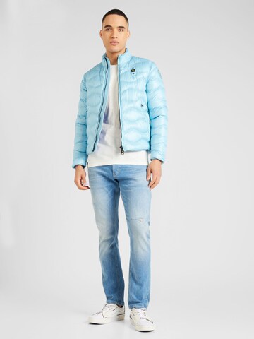 Calvin Klein Jeans Liibuv Teksapüksid 'SLIM', värv sinine