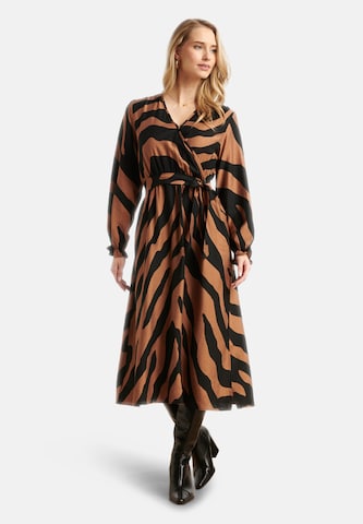 Smashed Lemon Jurk in Bruin: voorkant