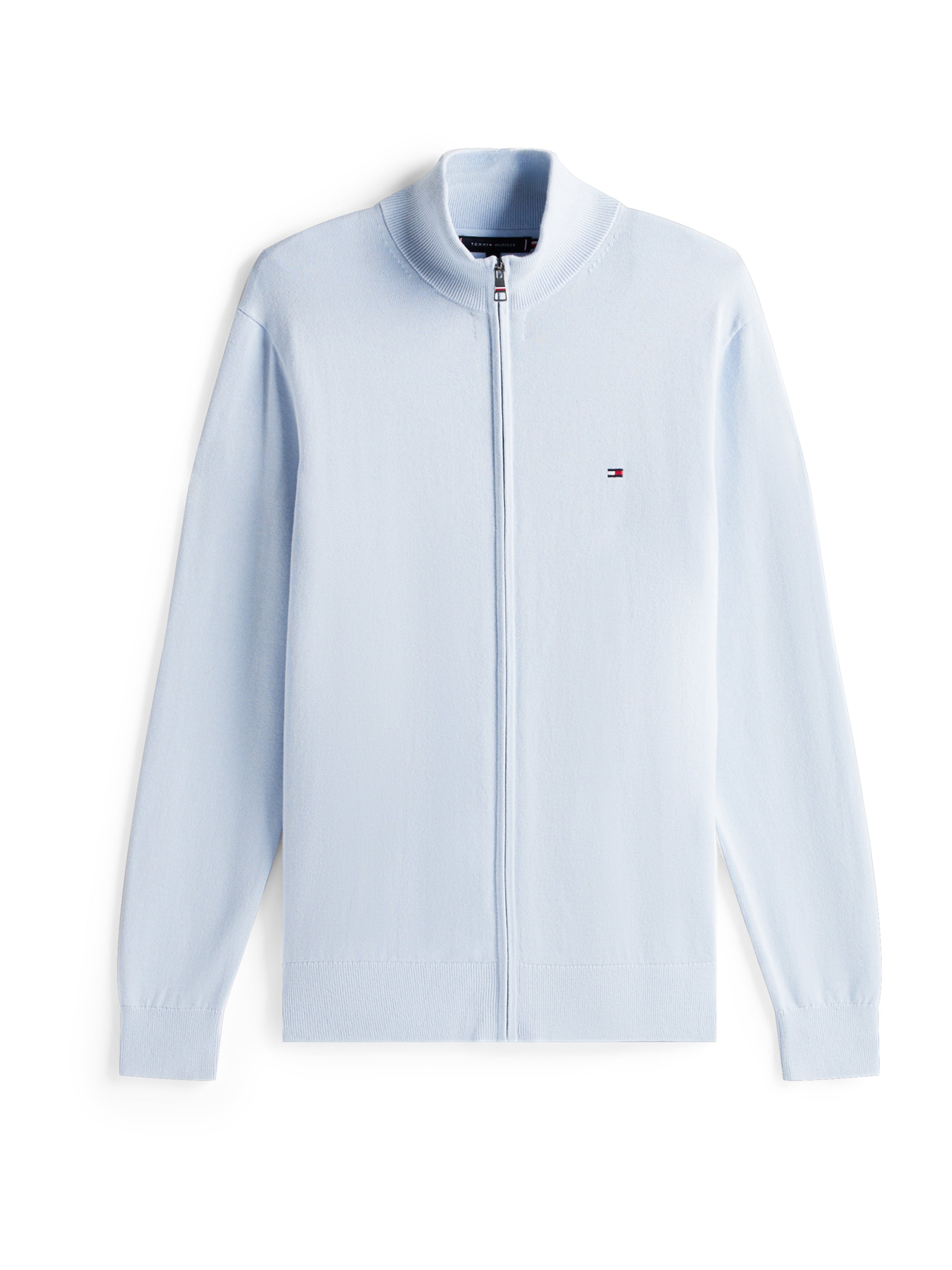 TOMMY HILFIGER Πλεκτή ζακέτα 'ESSENTIAL' σε μπλε: μπροστά