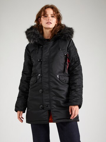 ALPHA INDUSTRIES Winterjacke in Schwarz: predná strana