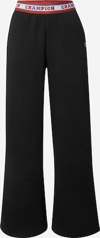 Champion Authentic Athletic Apparel Wide leg Broek in Zwart: voorkant