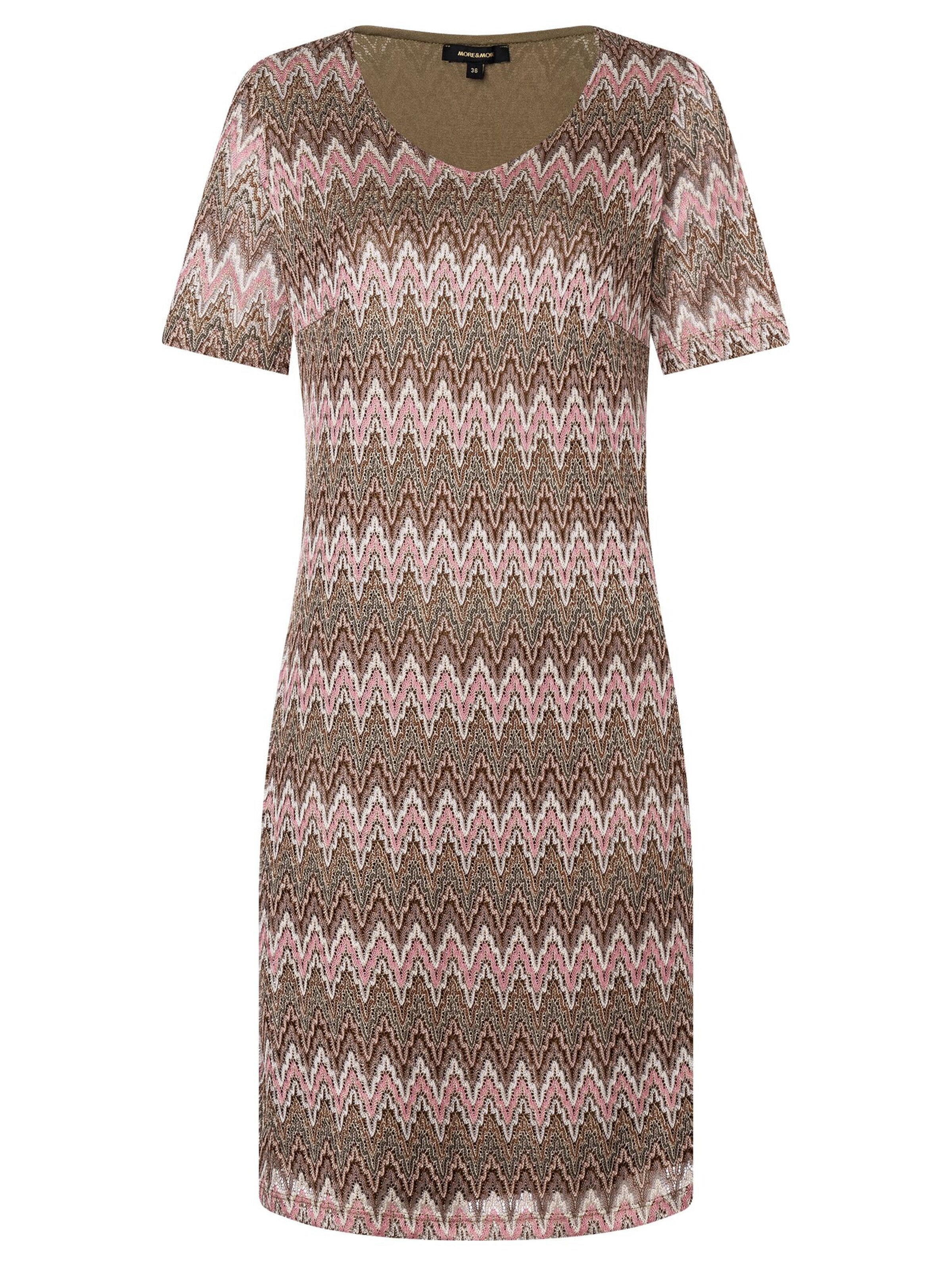 MORE & MORE Kleid 'Ajour' in Braun: Vorderseite